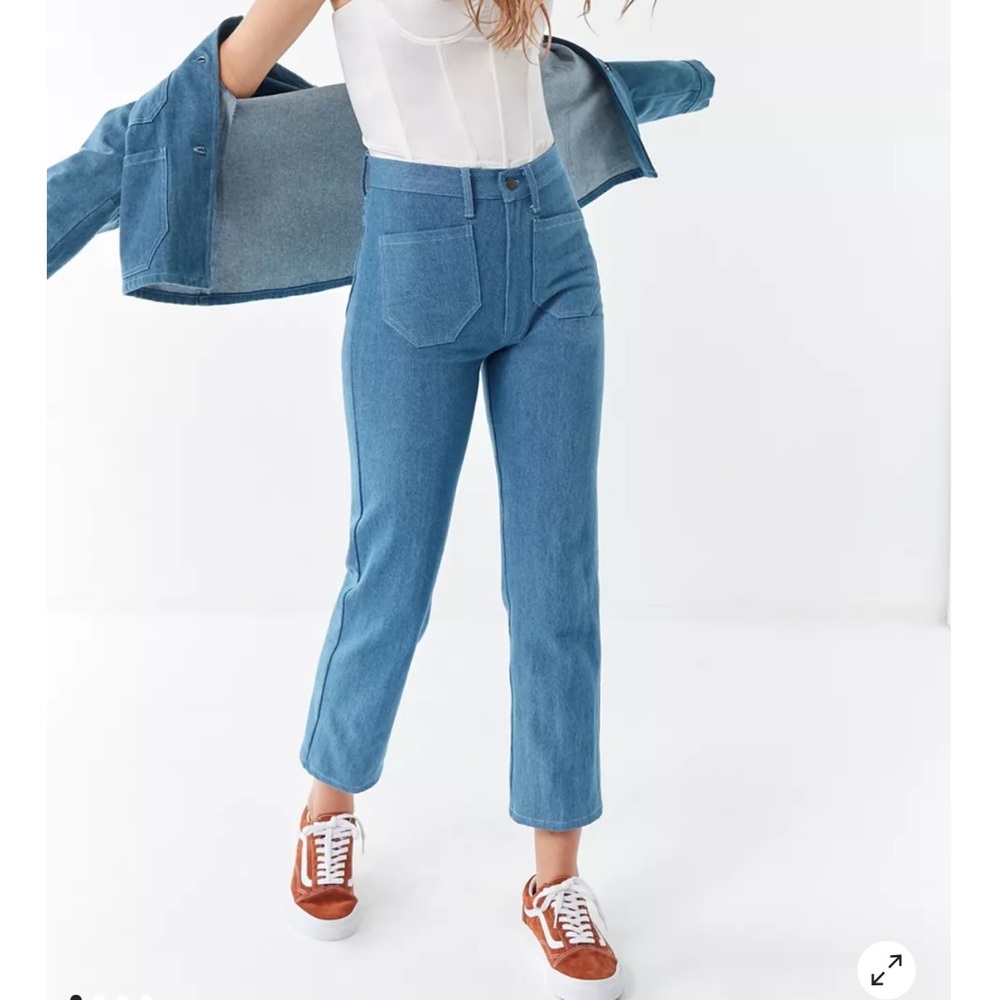 Lykke Wullf Denim Ranch Pant Jean Front Pocket Urban Outfitters Jeans size small